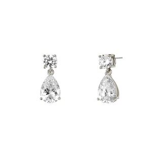 Nadri ROUND & PEAR CZ DROP EARRINGS